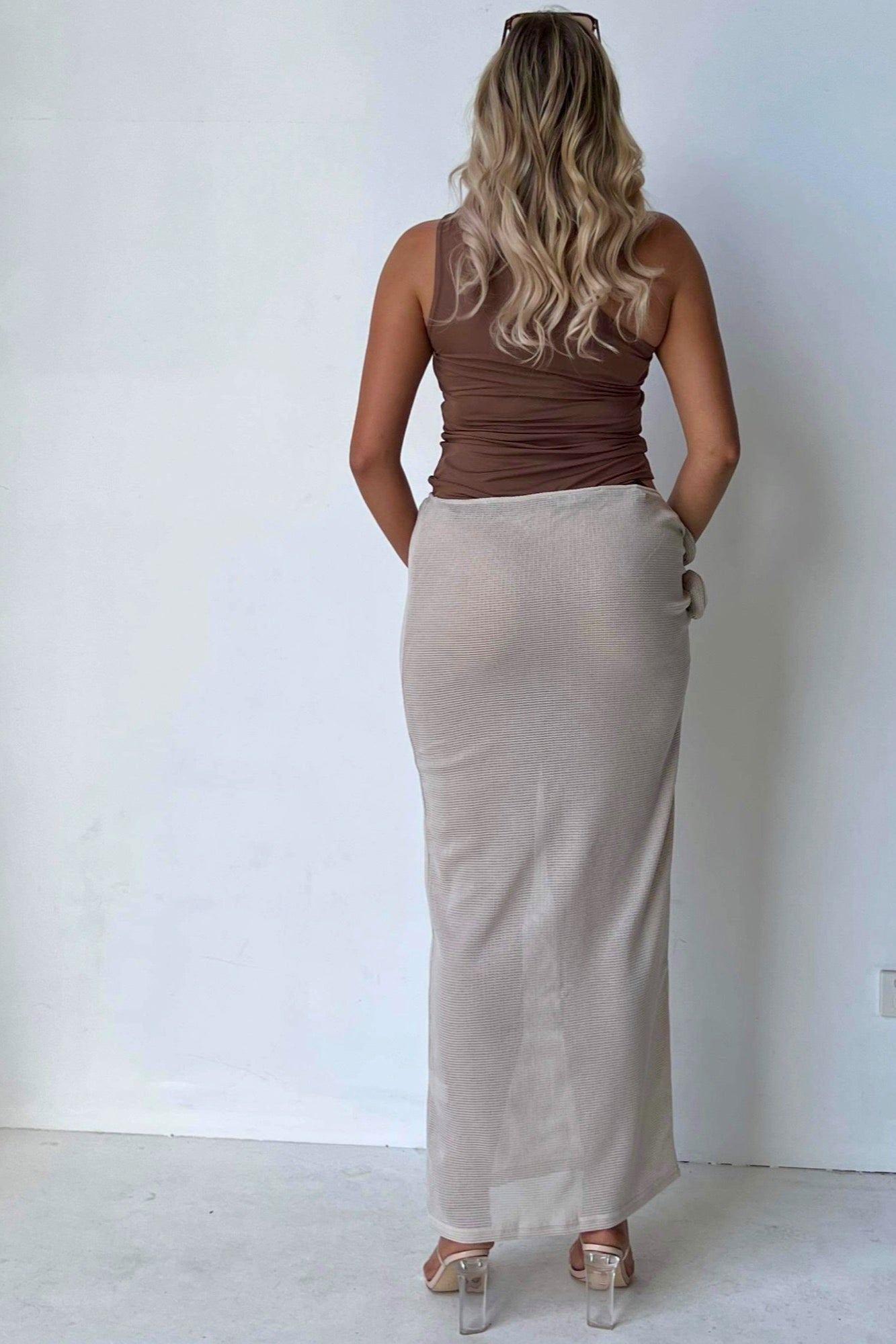 Unveiling One Shoulder Top - Chocolate
