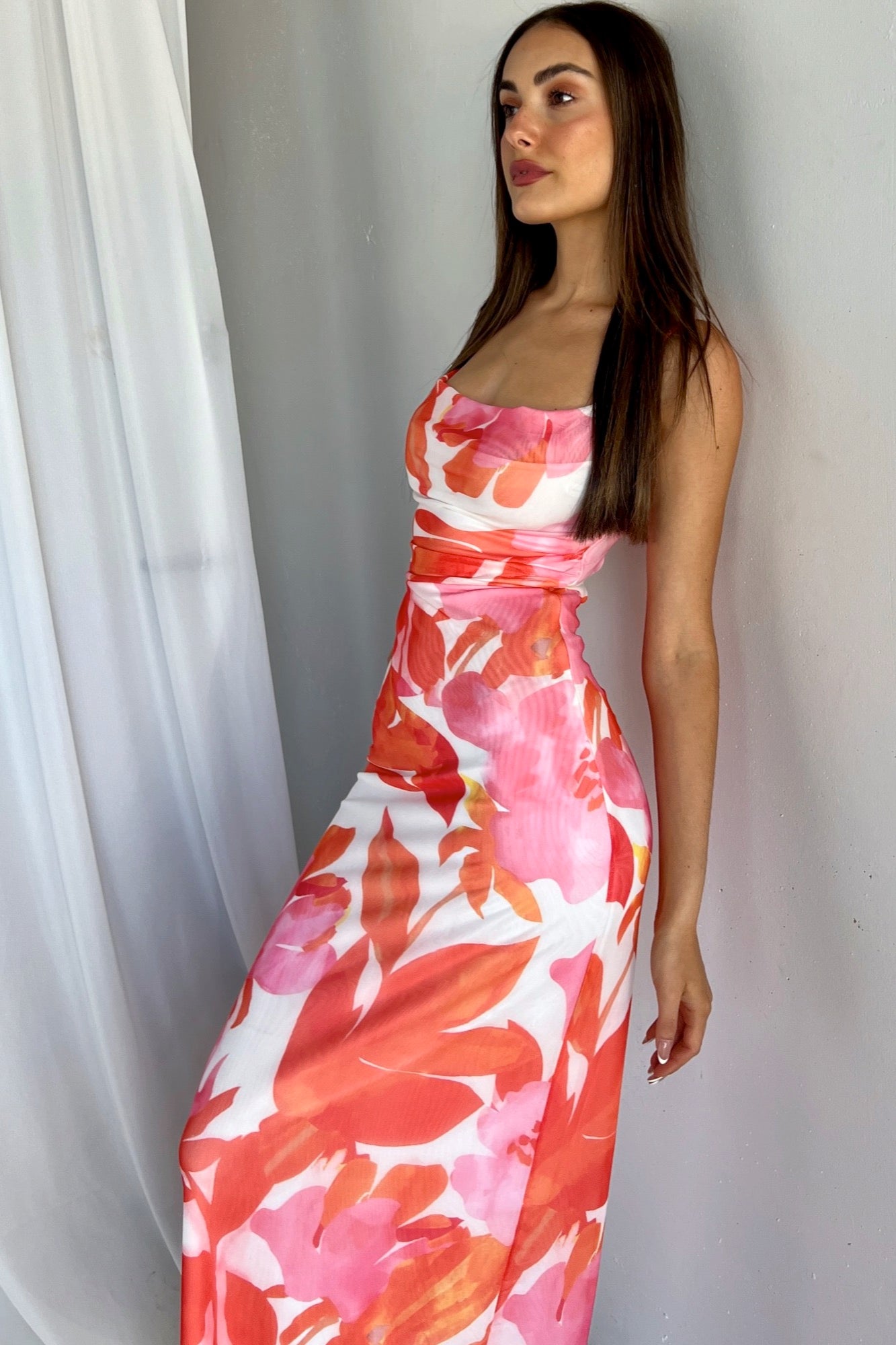 Rozalea Dress - Orange Floral