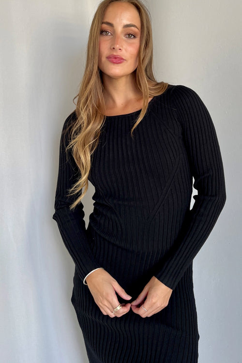 Linosa Knit Dress - Black