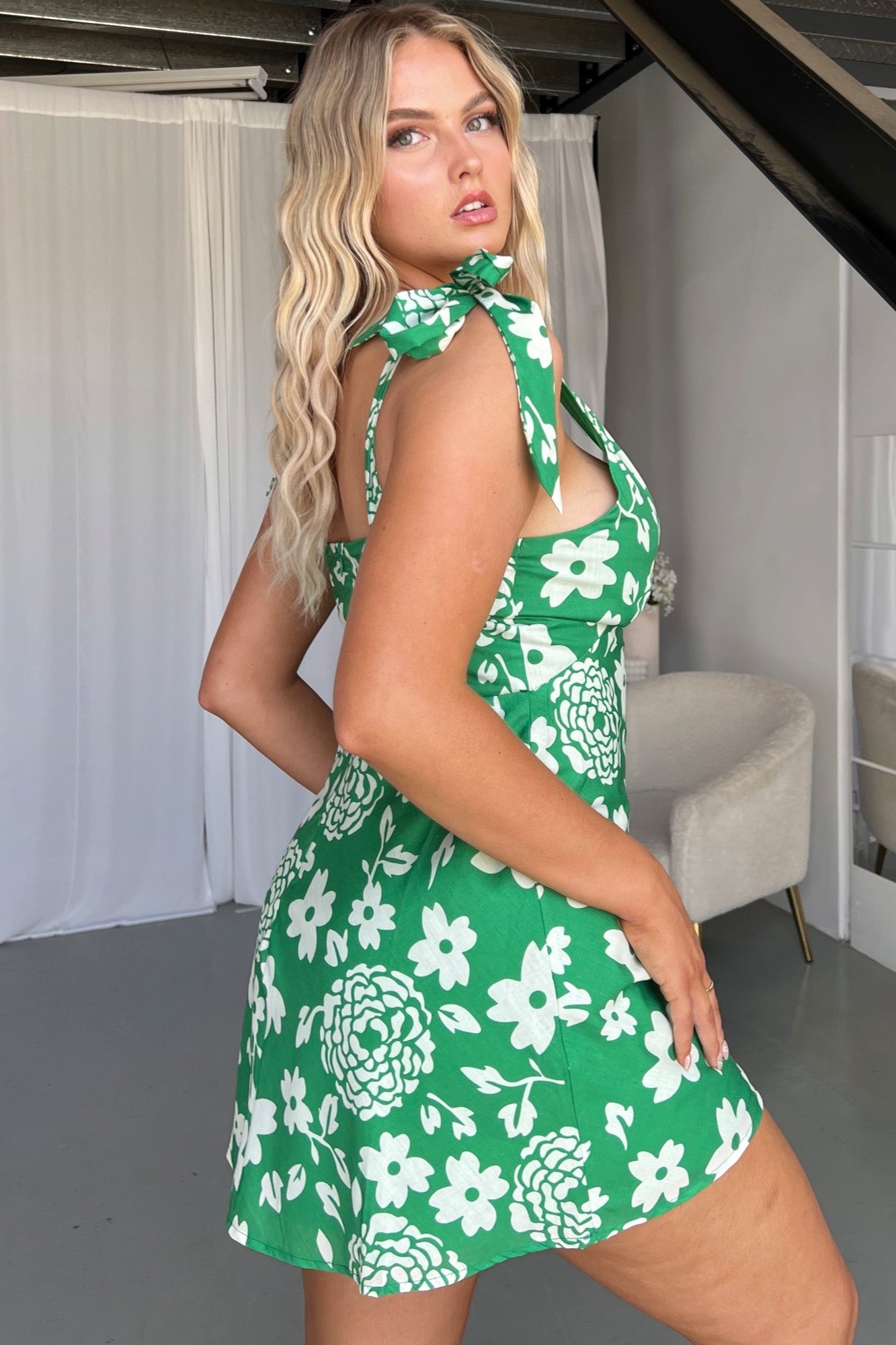 Grande Dress - Green Floral