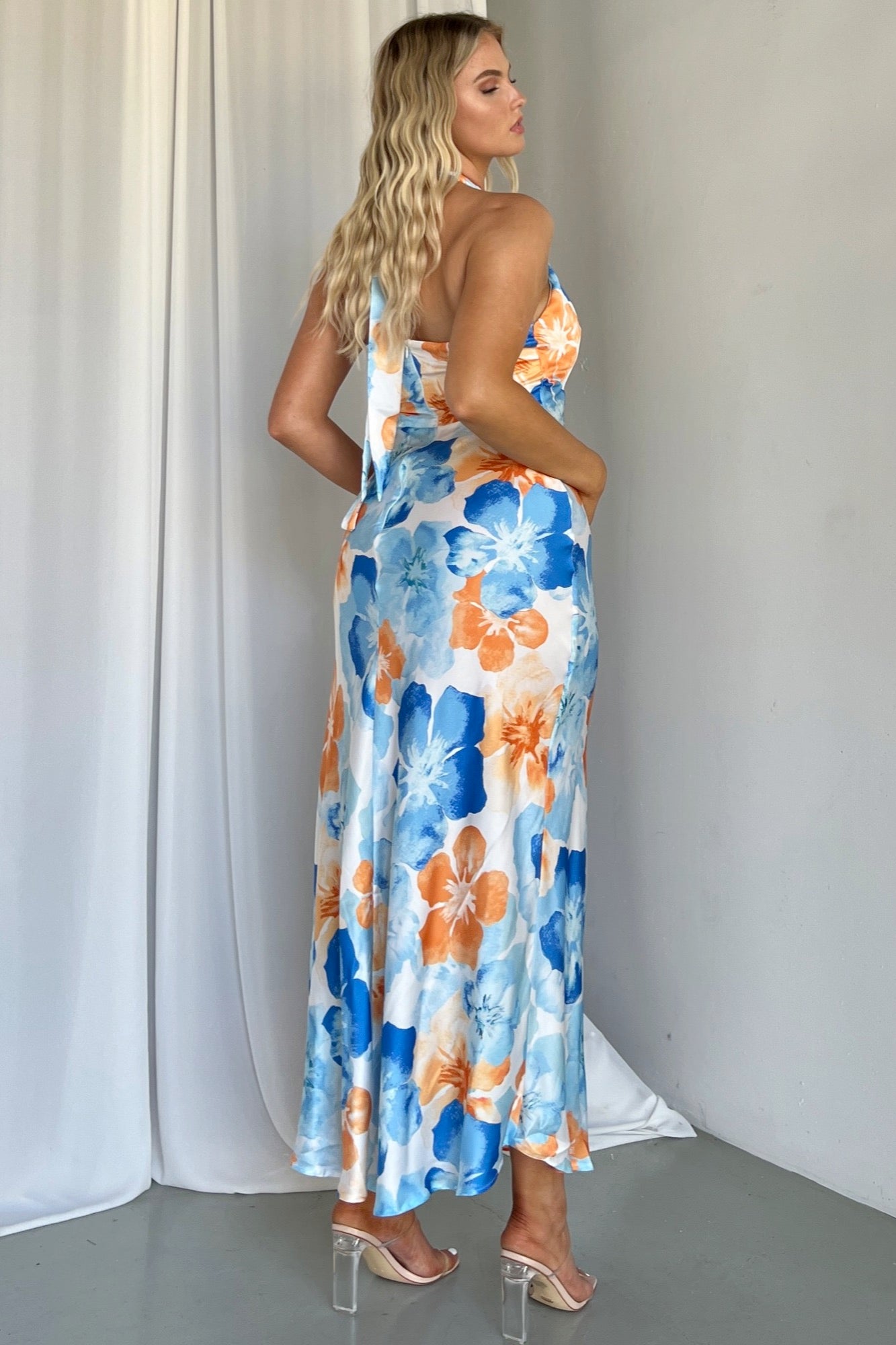 Blanco Dress - Blue Floral