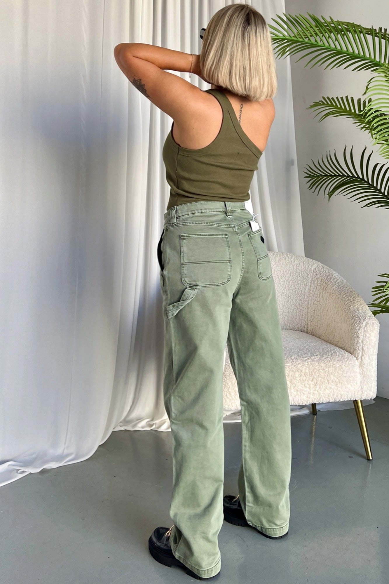 A Slouch Carpenter Jean - Faded Army