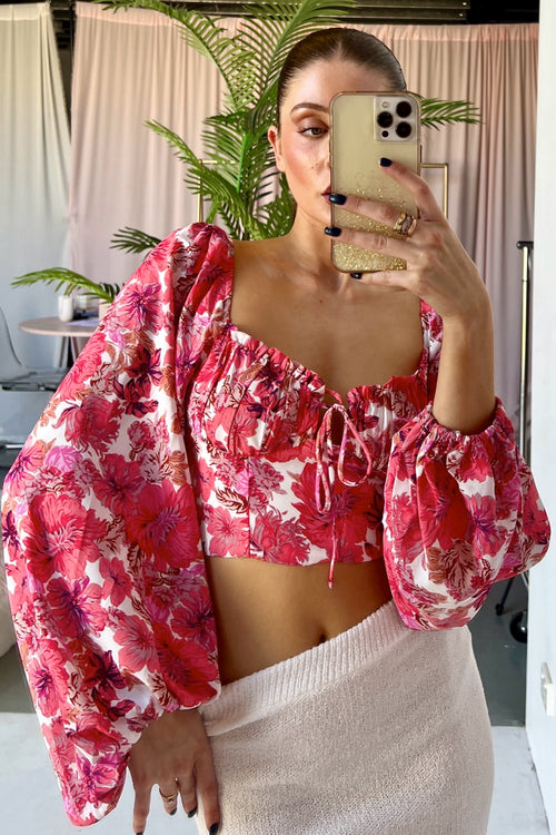 Therapy Top - Pink Floral