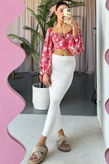 Therapy Top - Pink Floral