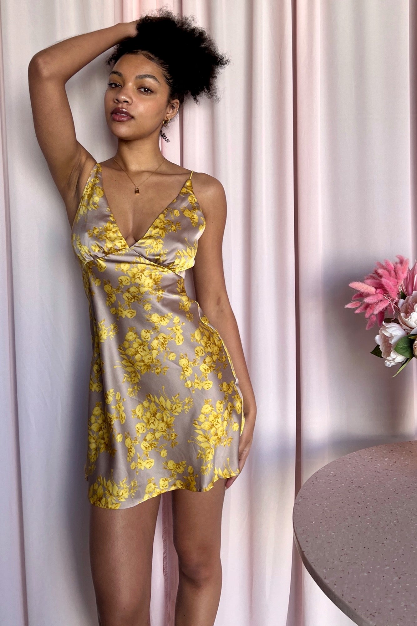 Memphis Dress - Yellow Floral